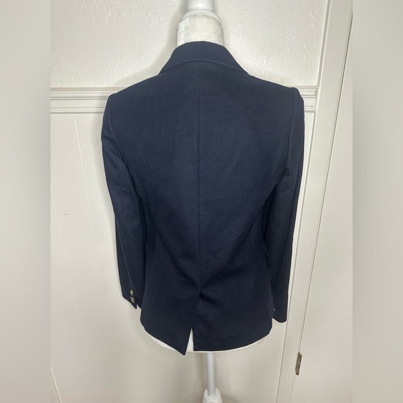 J. Crew Navy Blue and Gold buttons Blazer size 4 - Picture 3 of 9